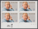 !a! USA Sc# 3659 MNH PLATEBLOCK (LR/V1111111) - Nash And Poems - Nuevos