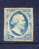 1852 Koning Willem III 5 Cent BLAUW NVPH 1 * Periode 1852 Nederland Nr. 1 ONGEBRUIKT  (4)  Inutilisé - Unused Stamps