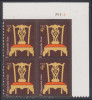 !a! USA Sc# 3755 MNH PLATEBLOCK (UR/P1111) - Chippendale Chair - Unused Stamps