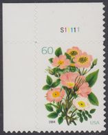 !a! USA Sc# 3837 MNH SINGLE From Upper Left Corner W/ Plate-# (UL/S11111) - Flowers - Ongebruikt