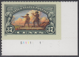 !a! USA Sc# 3854 MNH SINGLE From Lower Right Corner W/ Plate-# (LR/S11111-1) - Lewis & Clark Expedition - Neufs