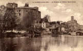 CLISSON - LE CHÂTEAU Et EGLISE NOTRE-DAME / VUE Du LAVOIR Au BORD DE L´EAU - CARTE POSTALE VOYAGÉE En 1933 (a-180) - Clisson