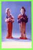 CHINA - TANG DYNASTY - THREE-COLOUR GLAZED FEMALE FIGURINES -  CARD NEVER BEEN USE - - Ancient World