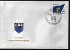 Fdc DDR 1986 Drapeau FDJ  Jeunesse - Briefe