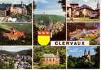 LUXEMBOURG  -    CLERVAUX -   8 Vues :  Château, Abbaye, Panorama, Vue Partielle, Chapelle ND De Lorette  Et Blason - Clervaux