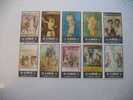 BLOC DE 10 TIMBRES  (.)  SUR LE THEME DE L'ART DES MUSEES AJMAN - Musea