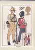 G B  CARTE MAXIMUM NUM.YVERT 1097 UNIFORMES MILITAIRES - Carte PHQ