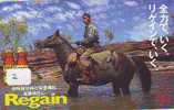 TELEFONKARTE PFERD REITEN (2)  CHEVAL - Horse - Paard - Caballo Phonecard Animal Japon Télécarte - Cavalli