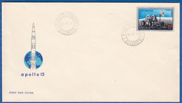 Rumänien; Brief FDC Apollo15; 1971 Michel 2969; Space Cover; Raumfahrt, Romania - USA