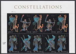 !a! USA Sc# 3945-3948 MNH PLATEBLOCK(10) (UL/P111111) W/ Top-Label (a) - Constellations - Ongebruikt