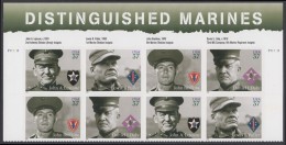 !a! USA Sc# 3961-3964 MNH PLATEBLOCK(8) (UL/P111111) W/ Top-Label - Distinguished Marines - Ongebruikt