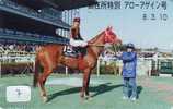 TELEFONKARTE PFERD REITEN (7)  CHEVAL - Horse - Paard - Caballo Phonecard Animal Japon Télécarte - Chevaux