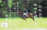 TELEFONKARTE PFERD REITEN (9)  CHEVAL - Horse - Paard - Caballo Phonecard Animal Japon Télécarte - Chevaux