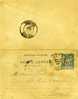 ENTIERS POSTAUX . CARTE LETTRE TIMBRE TYPE SAGE . 15 C  DE DEC 1897 REIMS MARNE . - Cartoline-lettere
