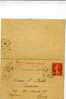 ENTIERS POSTAUX . CARTE LETTRE TIMBRE TYPE SEMEUSE FOND PLEIN SANS SOL DE 10 C 1908 - Letter Cards