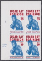 !a! USA Sc# 4020 MNH PLATEBLOCK (UL/V11) - Sugar Ray Robinson - Nuovi