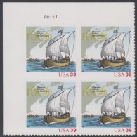 !a! USA Sc# 4073 MNH PLATEBLOCK (UL/P111111) - Champlain's Survey 400th Anniversary - Neufs