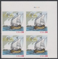 !a! USA Sc# 4073 MNH PLATEBLOCK (UR/P111111/a) - Champlain's Survey 400th Anniversary - Ongebruikt