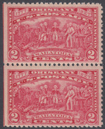 !a! USA Sc# 0644 MNH Vert.PAIR (left Side Cut) - Burgoyne Campaign - Ongebruikt