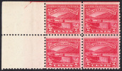 !a! USA Sc# 0681 MNH BLOCK W/ Left Margins (top Side Cut) - Ohio River Canalization - Unused Stamps
