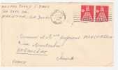 Lettre Des USA Avec Paire  De Timbres "10c US Air Mail "obl De MARIETTA , Georgia, Du 15 JAN 1969 Pour Angoulême, TB - 3c. 1961-... Brieven