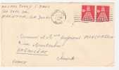 Lettre Des USA Avec Paire  De Timbres "10c US Air Mail "obl De MARIETTA , Georgia, Du 15 JAN 1969 Pour Angoulême, TB - 3c. 1961-... Briefe U. Dokumente