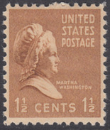 !a! USA Sc# 0805 MNH SINGLE - Martha Washington - Nuovi