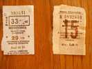 Railway - Train  Tickets   - Hungary  ,-  Used  1950´s  And 1990´s  D15073 - Europa