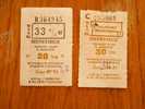 Railway - Train  Tickets   - Hungary  ,-  Used   1990´s  D15078 - Europe