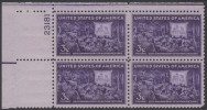 !a! USA Sc# 0926 MNH PLATEBLOCK (UL/23181/a) - Motion Pictures; 50th Anniv. - Ongebruikt