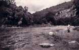 CPA Belle Carte MONTHERME - Les Rapides De Phade - Animée Pêcheur - REAL PHOTO - Montherme