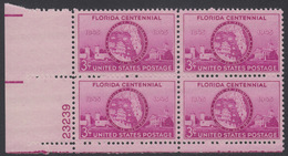 !a! USA Sc# 0927 MNH PLATEBLOCK (LL/23239/a) - Florida Statehood - Neufs