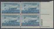 !a! USA Sc# 0958 MNH PLATEBLOCK (LR/23830) - Swedish Pioneers - Ongebruikt