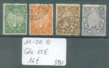 VATICAN  No Michel 17-20 Oblitérés.       Cote: 65 € - Used Stamps