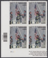 !a! USA Sc# B2 MNH PLATEBLOCK (LL/P1111/a) - Heroes - Ungebraucht