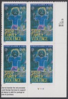 !a! USA Sc# B3 MNH PLATEBLOCK (LR/V1111/a) - Stop Family Violence - Nuovi