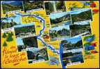 07  Vallon Pont D´Arc, Carte Route, Multivues,  CPSM 10x15, Voyagé En 1978, - Vallon Pont D'Arc