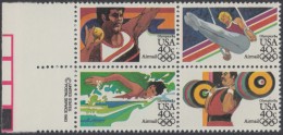 !a! USA Sc# C105-C108 MNH BLOCK W/ Left Margins & Copyright Symbol (a01) - Summer Olympics - 3b. 1961-... Nuovi