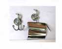 Ensemble Porte-rouleaux Et Porte-gants Ou Serviettes Poissons / Nice Bathroom Set - Maritime Decoration