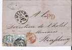 Tht078/  THURN & TAXIS - Mainz 1866 Mit Mi. 43, 2 X, N. Strassburg - Lettres & Documents