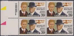 !a! USA Sc# C114 MNH BLOCK W/ Left Margins & Copyright Symbol - Lawrence & Elmer Sperry - 3b. 1961-... Ungebraucht