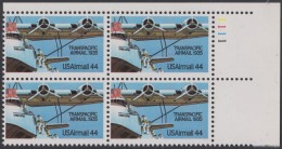 !a! USA Sc# C115 MNH PLATEBLOCK (UR/1111) - Transpacific Airmail; 50th Anniv. - 3b. 1961-... Ungebraucht