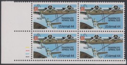 !a! USA Sc# C115 MNH PLATEBLOCK (LL/1111/a) - Transpacific Airmail; 50th Anniv. - 3b. 1961-... Nuevos