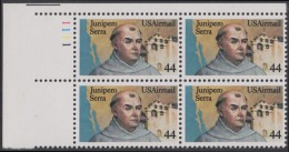 !a! USA Sc# C116 MNH PLATEBLOCK (UL/1111/a) - Fr. Junipero Serra - 3b. 1961-... Nuovi