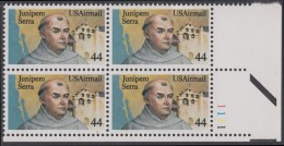 !a! USA Sc# C116 MNH PLATEBLOCK (LR/1111) - Fr. Junipero Serra - 3b. 1961-... Nuevos