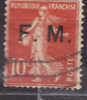 5 YT - Franchise Militaire  - 10c Rouge - Military Postage Stamps