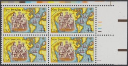 !a! USA Sc# C117 MNH PLATEBLOCK (UR/1111) - Settling Of New Sweden - 3b. 1961-... Nuovi