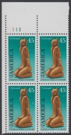 !a! USA Sc# C121 MNH PLATEBLOCK (UL/1111) - Pre Columbian America - 3b. 1961-... Neufs