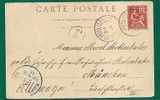 FRANCE - VF 1901 POSTCARD LES PETITES DALLES - Falaise D´Amont - Sent To MUNCHEN, ALLEMAGNE - Yvert Mouchon 10c - Briefe U. Dokumente