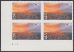 !a! USA Sc# C135 MNH PLATEBLOCK (LL/B1111) - Grand Canyon - 3b. 1961-... Ungebraucht
